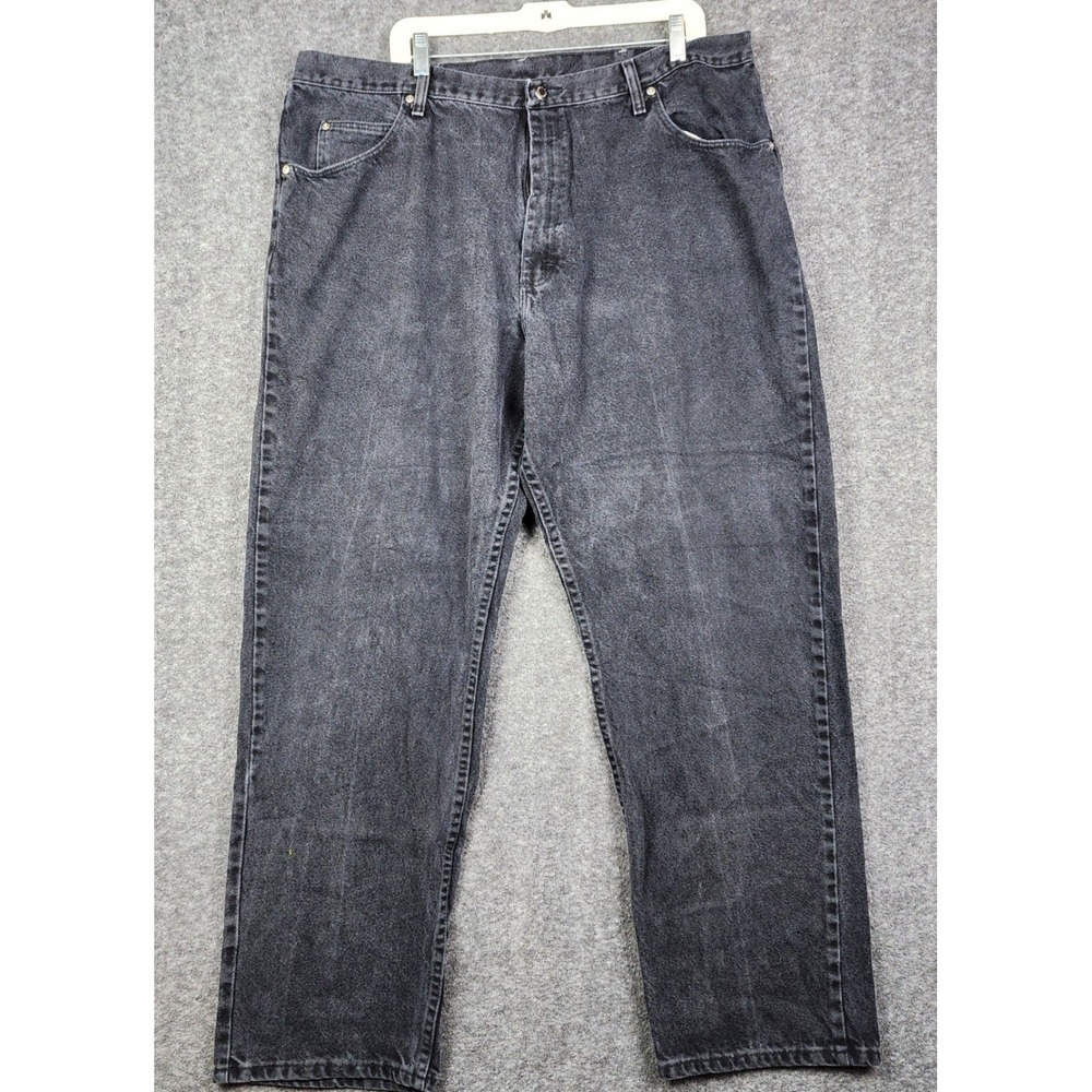 Wrangler Authentic Jeans Mens 42x32‎ Black Straight Leg Cotton 97601CB